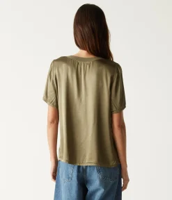 Jodi Satin V-Neck Top