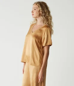 Jodi Satin V-Neck Top