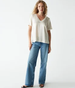 Jodi Satin V-Neck Top