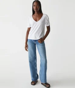 Josie Ruched Sleeve Tee