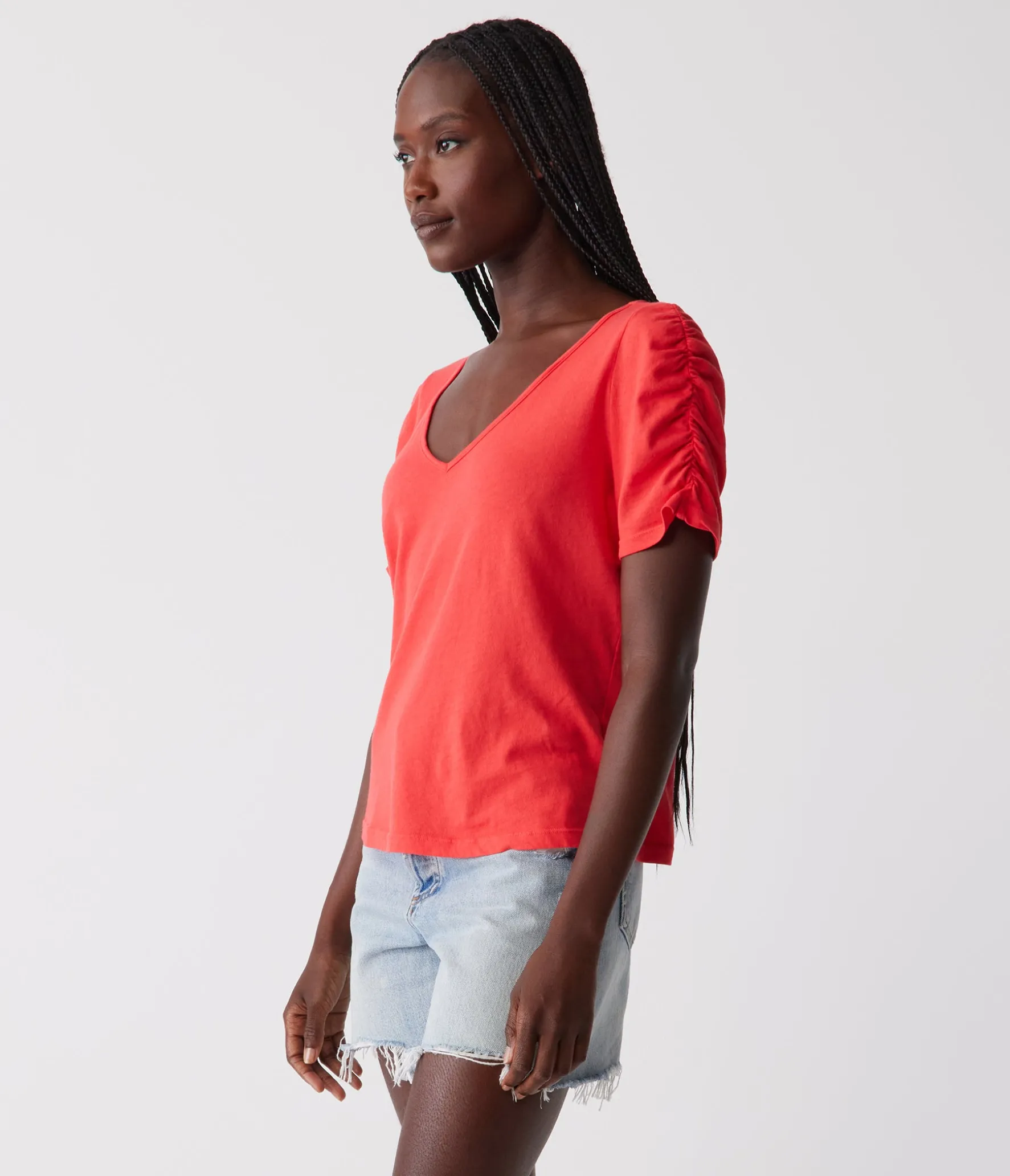 Josie Ruched Sleeve Tee