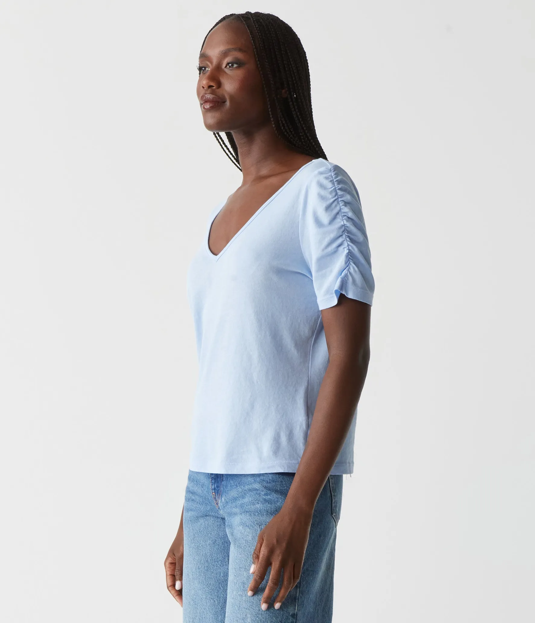 Josie Ruched Sleeve Tee