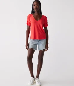 Josie Ruched Sleeve Tee