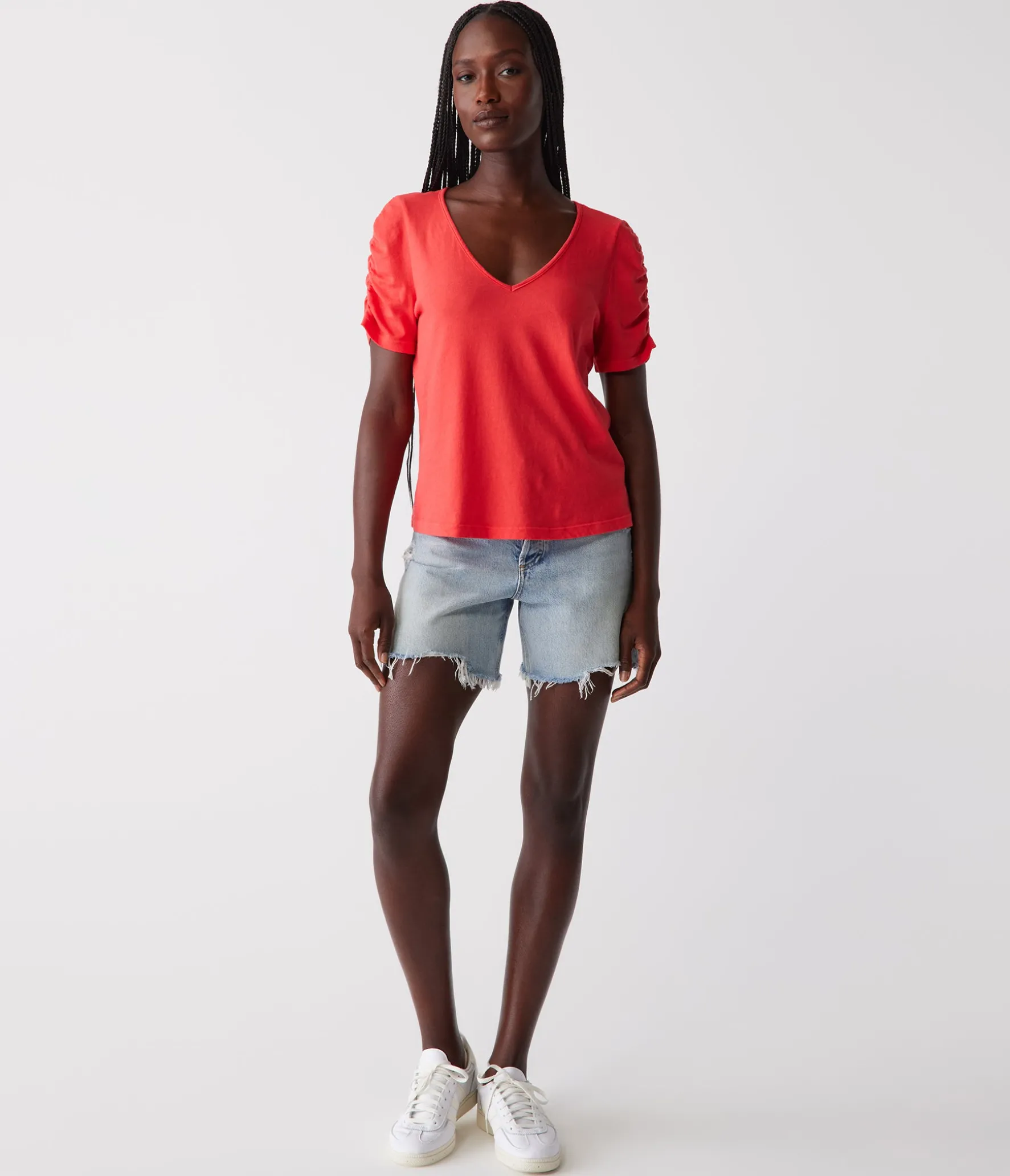Josie Ruched Sleeve Tee