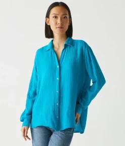 Leo Gauze Button Down Shirt