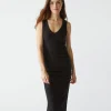 Lori Ribbed V-Neck Dress