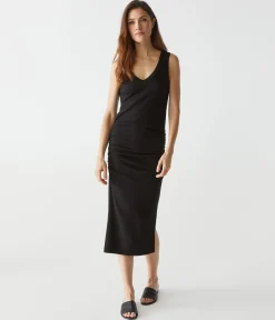 Lori Ribbed V-Neck Dress