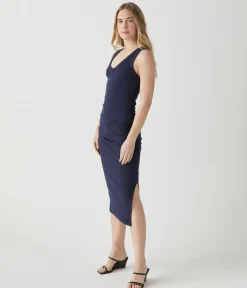 Lori Ribbed V-Neck Dress