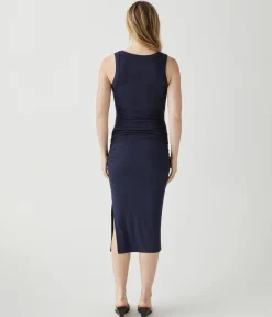 Lori Ribbed V-Neck Dress