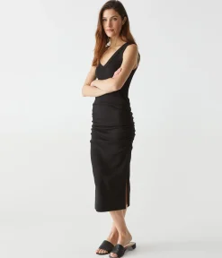Lori Ribbed V-Neck Dress