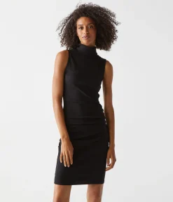 Macy Mock Neck Ribbed Dress