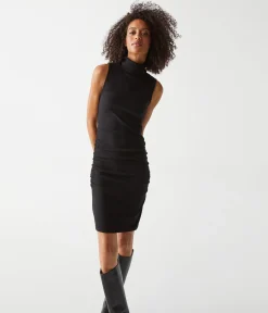 Macy Mock Neck Ribbed Dress