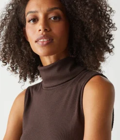 Macy Mock Neck Ribbed Dress