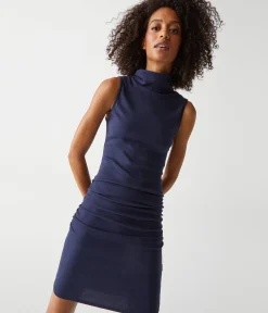 Macy Mock Neck Ribbed Dress