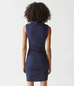 Macy Mock Neck Ribbed Dress