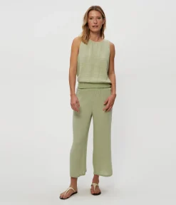 Medina Cropped Gauze Pant
