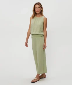 Medina Cropped Gauze Pant