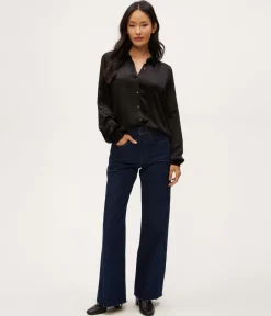 Meredith Satin Button Down Shirt