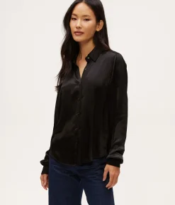 Meredith Satin Button Down Shirt