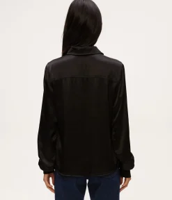 Meredith Satin Button Down Shirt