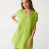 Mira Split Neck Dress