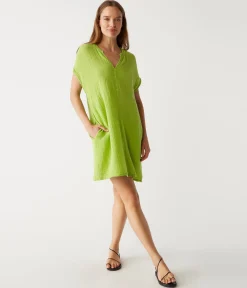 Mira Split Neck Dress