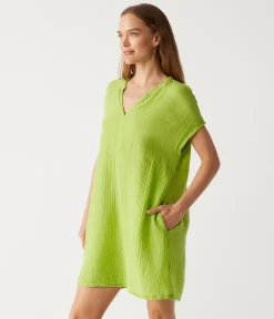 Mira Split Neck Dress
