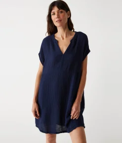 Mira Split Neck Dress