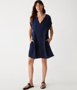 Mira Split Neck Dress