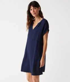 Mira Split Neck Dress