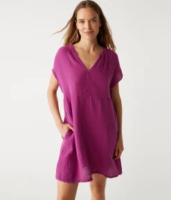 Mira Split Neck Dress