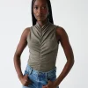 Monet Ruched Front Tank