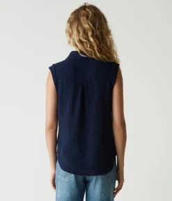 Monique Gauze Button Down Tank