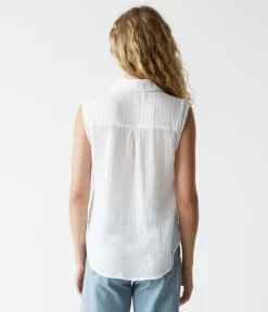 Monique Gauze Button Down Tank