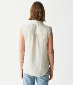Monique Gauze Button Down Tank