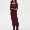 Nadia Mixed Fabric Satin Dress
