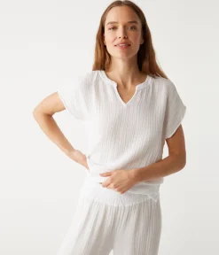 Naomi Split Neck Top