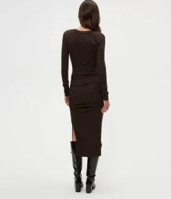 Nova Ribbed V-Neck Dress
