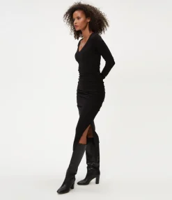 Nova Ribbed V-Neck Dress