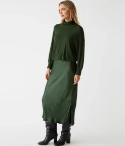 Padma Mixed Fabric Dress