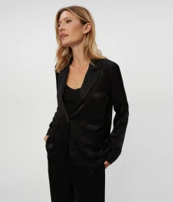 Paula Hammered Satin Blazer