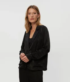 Paula Hammered Satin Blazer