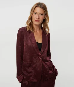 Paula Hammered Satin Blazer