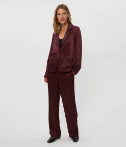 Paula Hammered Satin Blazer
