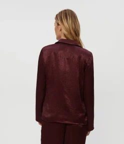 Paula Hammered Satin Blazer