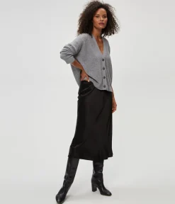Petite Leila Bias Cut Midi Skirt
