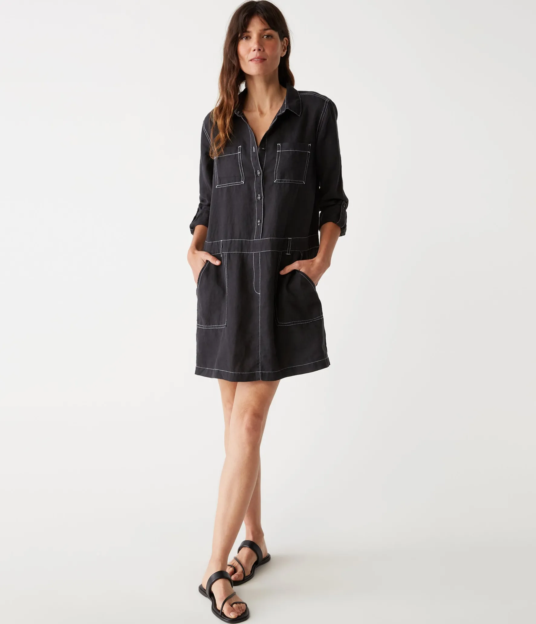 Pilar Linen Shirt Dress