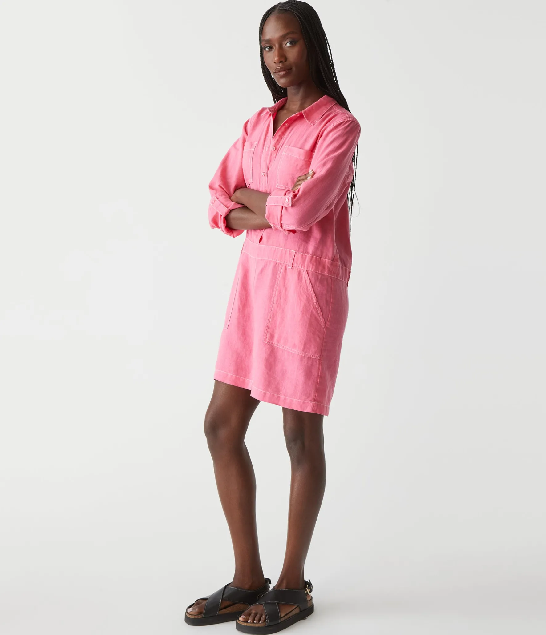 Pilar Linen Shirt Dress