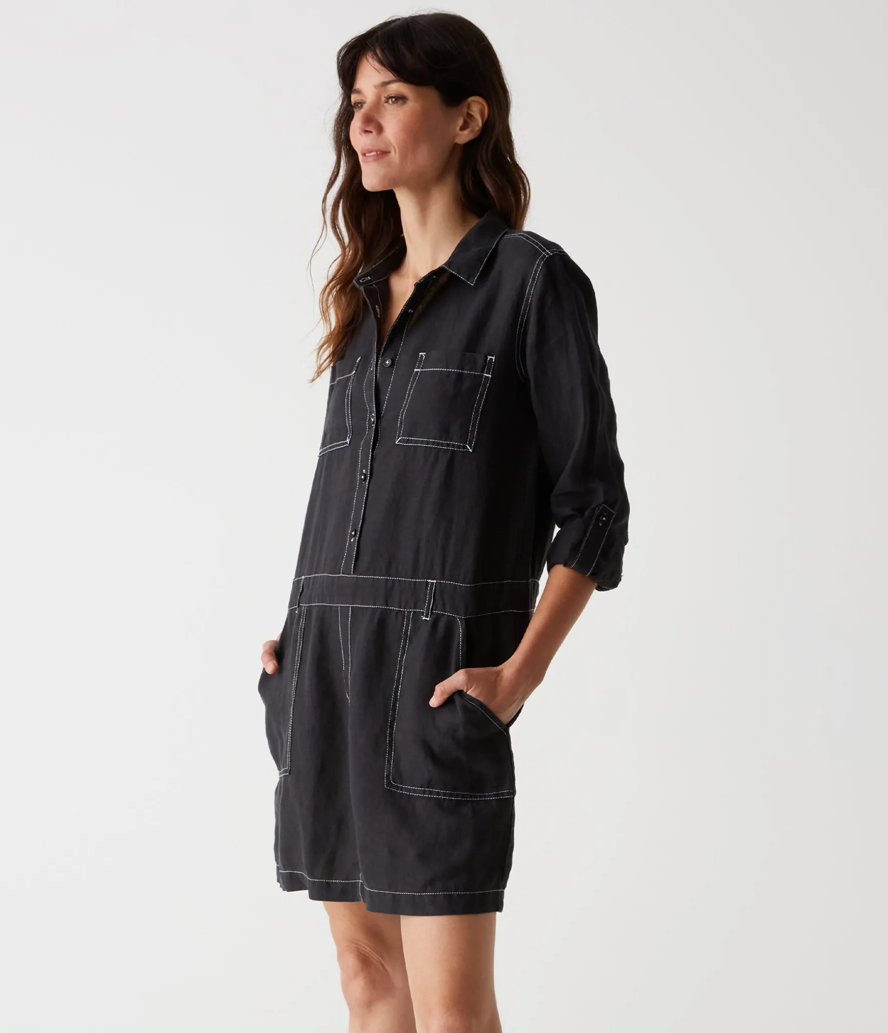 Pilar Linen Shirt Dress