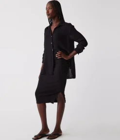 Rae Ribbed Skirt with Slit